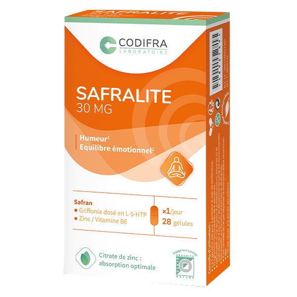 Codifra Safralite Safran 30mg 28 gélules Atida Santédiscount