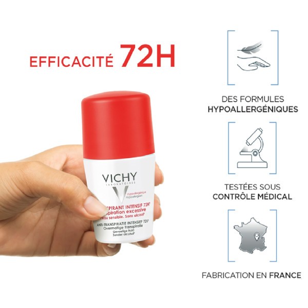 spray underskud Ræv Vichy Intensive Deodorant 72h Roll-On Lot of 2 x 50ml | Low Prices