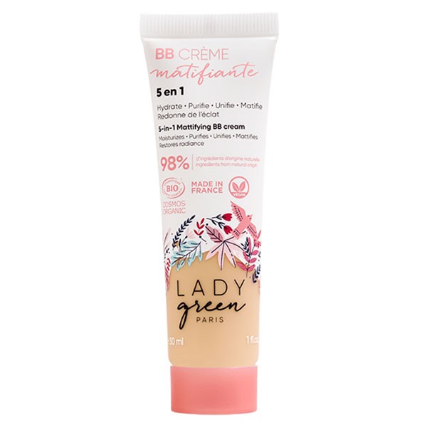 Lady Green Velvet Complexion BB Cream 5in1 Clear Organic 30ml