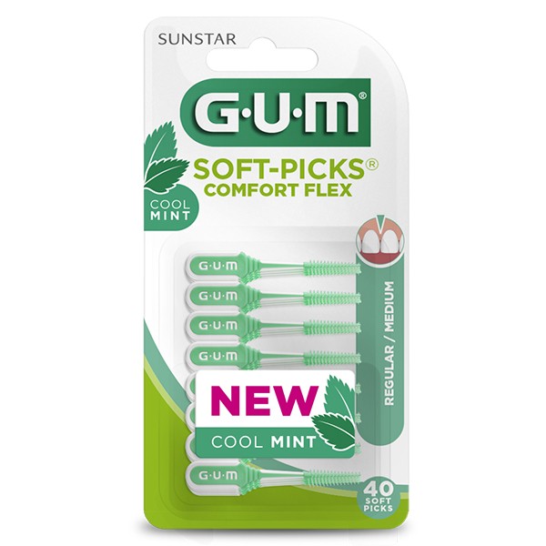 Gum Soft Picks Minted Comfort 670 40 Units