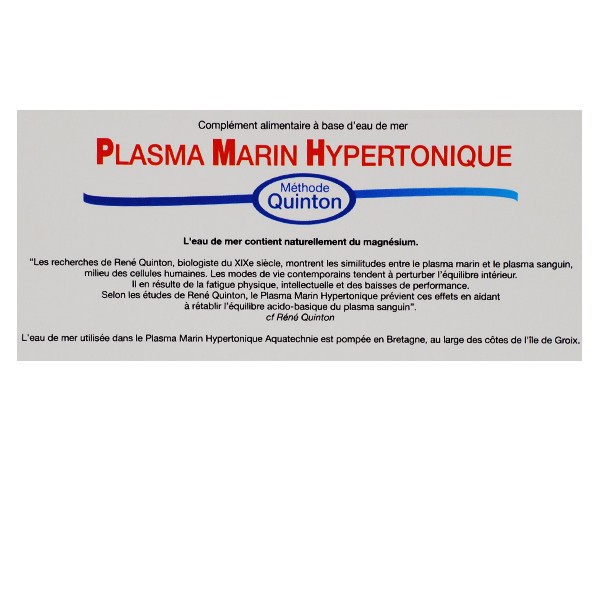 Plasma Marin Isotonique 250ml CSBS Sea-Aquacell's - Info Plasma Marin