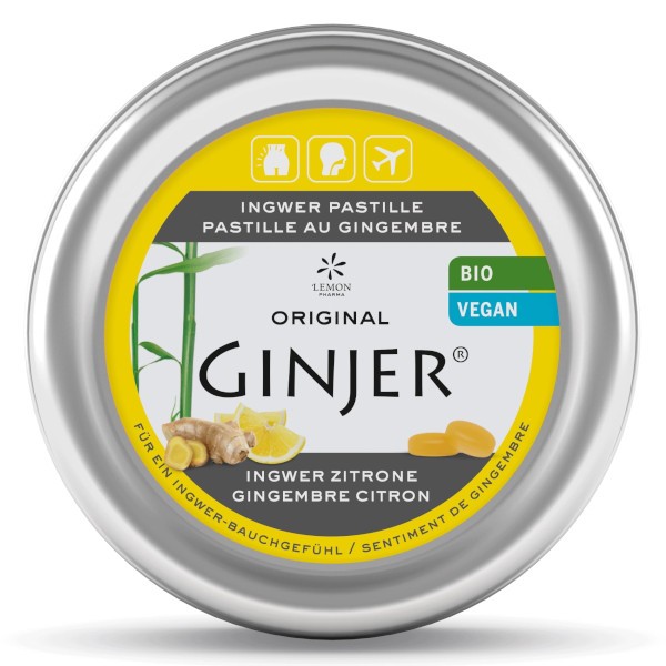 Lemon Pharma Ginjer Lozenges Ginger Flavour Lemon 40g