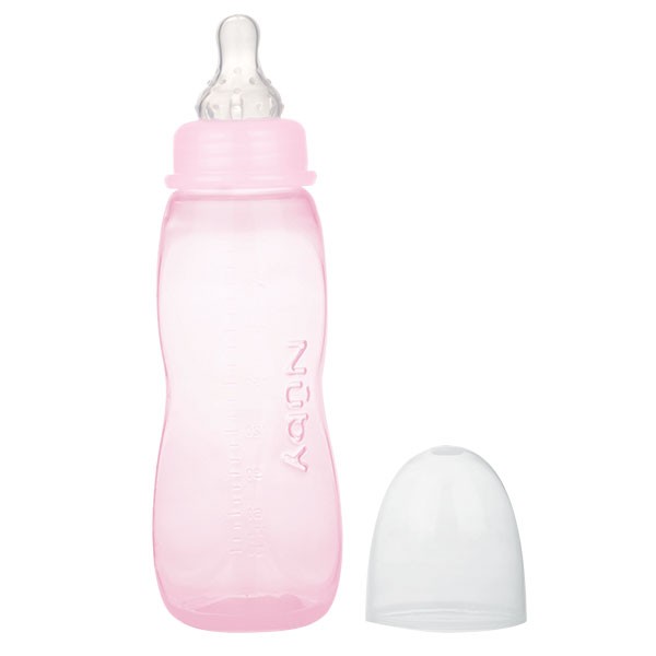 Nuby PP Bottle Nipple Medium Flow Pink 240ml