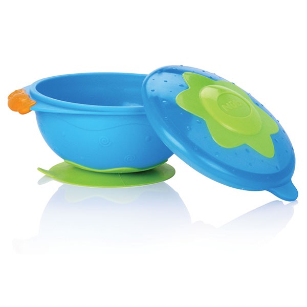 Nuby Deep Dish Suction Cup Lid Blue +9 months