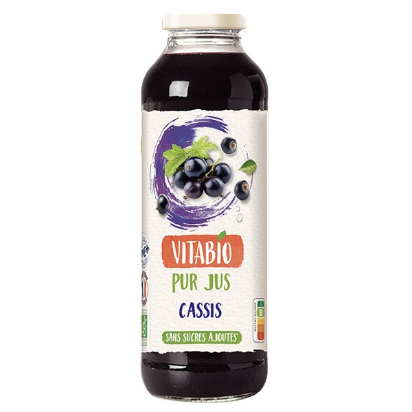 Vitabio Juice 100% Blackcurrant 50cl Glass