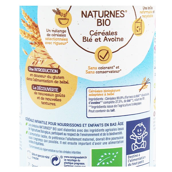 Naturnes Organic Cereals Oat Wheat 240g