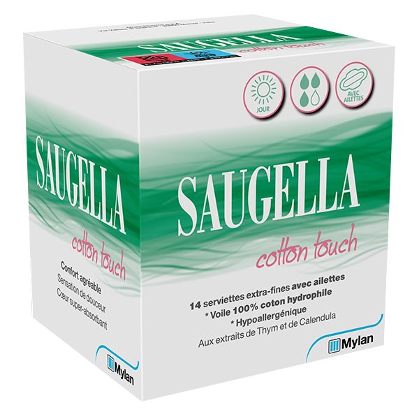 Saugella Cotton Touch Serviette Maternité 10 protections