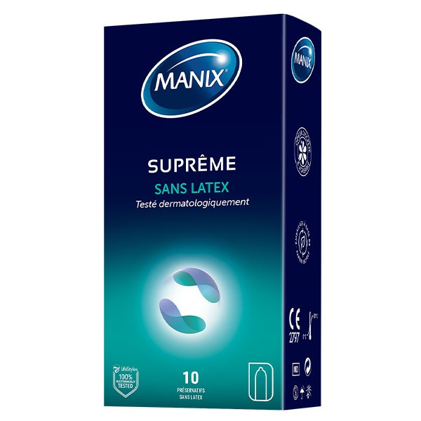 Manix Supreme 10 condoms Latex free