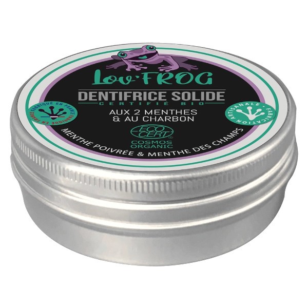 Lov'FROG Toothpaste with 2 Mints & Organic Charcoal 50g