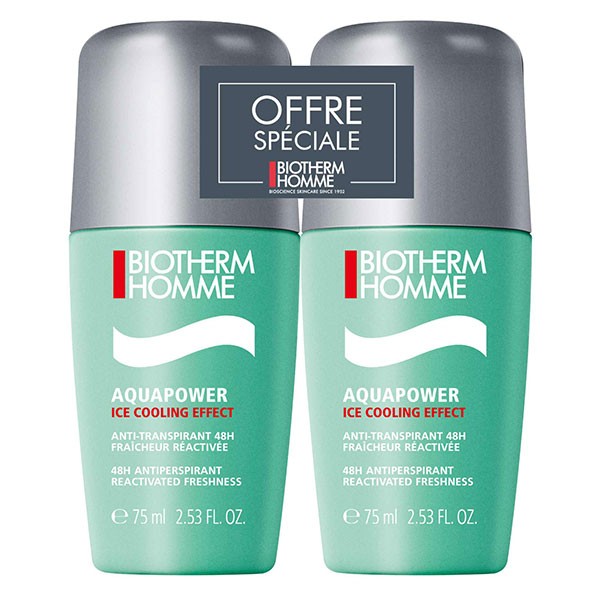 Biotherm Homme Aquapower Roll-On 2 x 75ml
