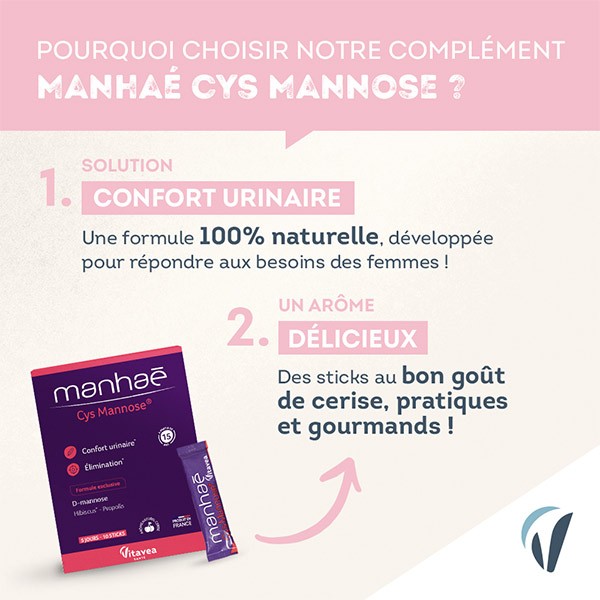 Nutrisanté Manhaé Cys Mannose Urinary Comfort + Elimination 10 Sachets