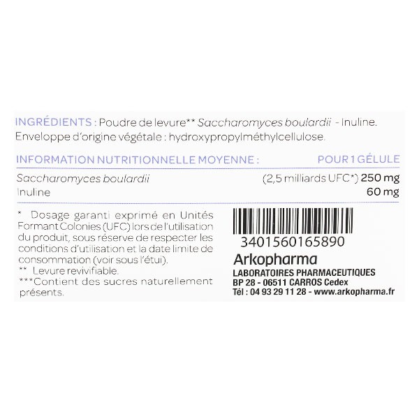 Arkolevure® (Yeast) Saccharomyces boulardii