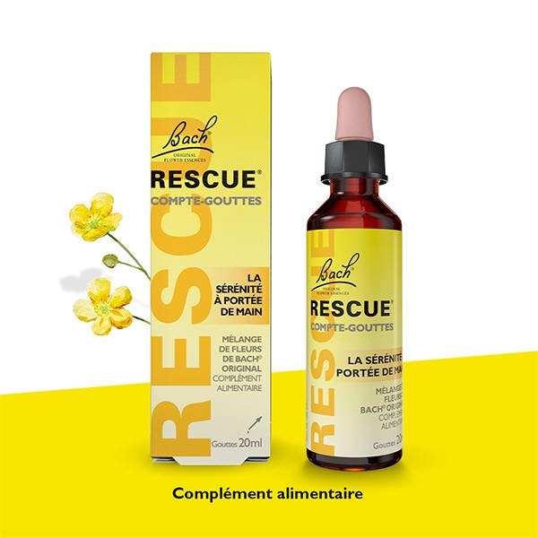 Rescue Compte-Gouttes 20 ml & Fleurs de Bach Original White Chestnut - 20  ml : : Hygiène et Santé