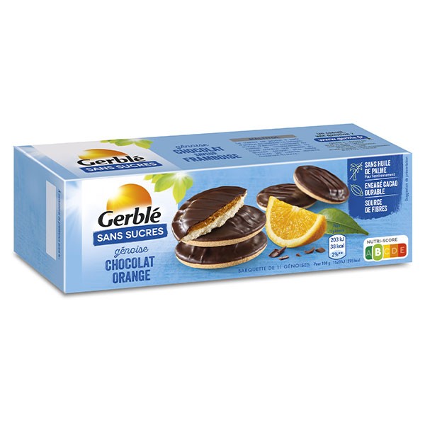 GERBLE / CEREAL BIO Gerblé 207811 SANS SUCRES AJOUTES - Biscuits x12  cacaoté vanille - Private Sport Shop