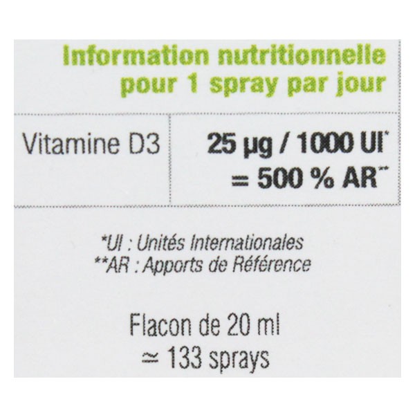 D.Plantes Vitamin D3 1000IU Vegetable Spray 20ml