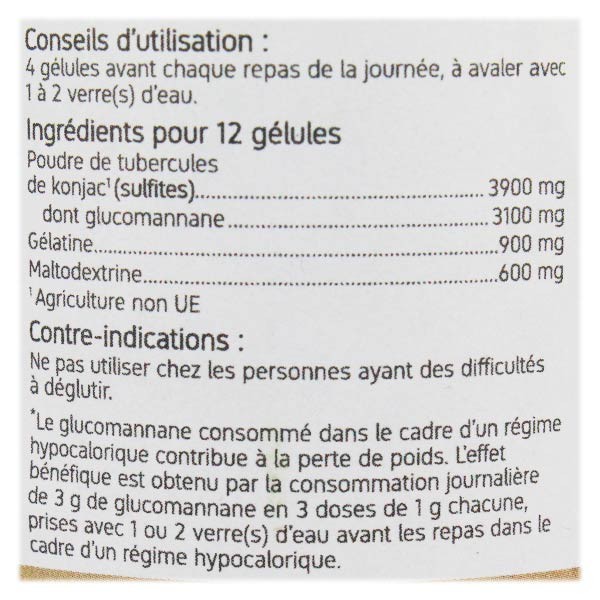 Konjac - 600 mg - 200 gélules