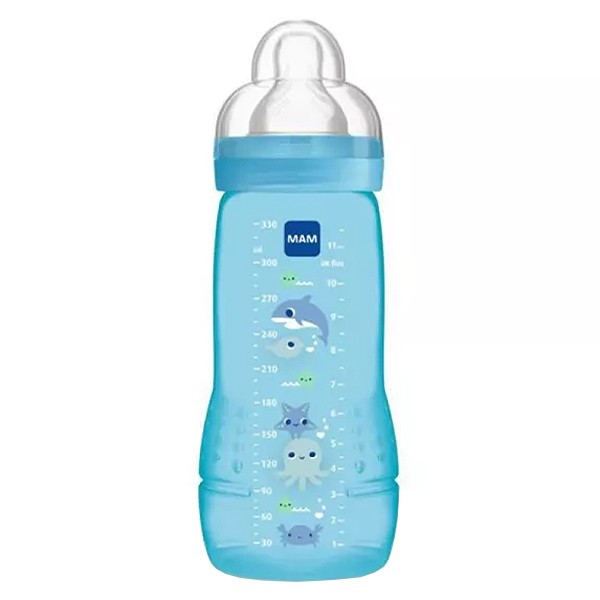 MAM 2nd Age Blue Baby Bottle 330ml