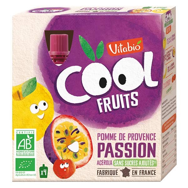 Vitabio Cool Fruits Apple Passionfruit Acerola Pouch 4 X 90g Sanareva