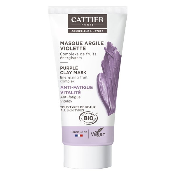 Cattier Violet Clay Organic Energizing Fruit Complex Mask 30ml | French ...