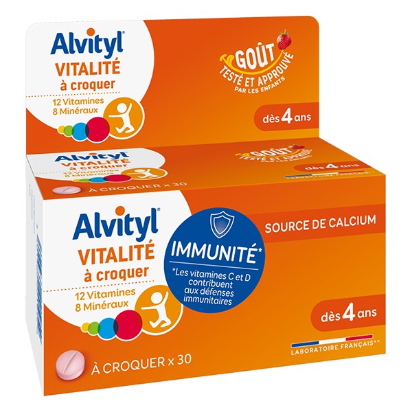 Alvityl Vitalite Comp Croq 30 - Vitamines, minéraux et suppléments pour  bébé et enfant - Mère et Enfants - Apotheek Peeters Oudsbergen (Peeters  Pharma BV)