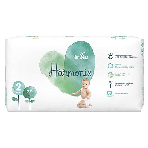 Pampers Harmonie Nappies Size 2 4-8kg Pack of 39's